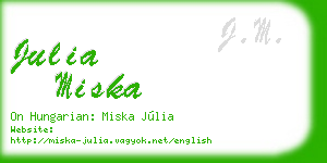 julia miska business card